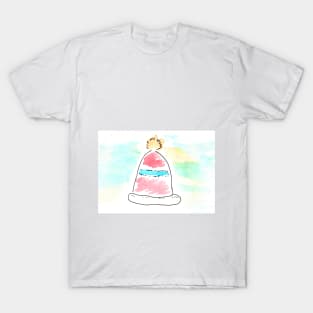 Winter hat, clothes, wardrobe. Watercolor illustration on a winter theme, T-Shirt